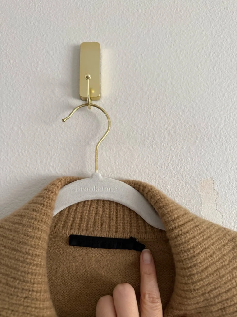 Jenni Kayne cashmere Stevie polo sweater Sz S in camel EUC ( altered sleeves) - Picture 5 of 10